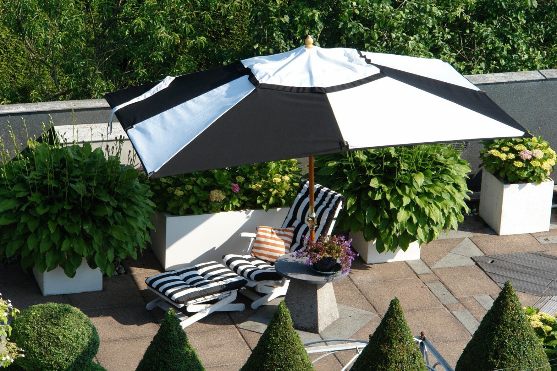 Relax hoek met parasol